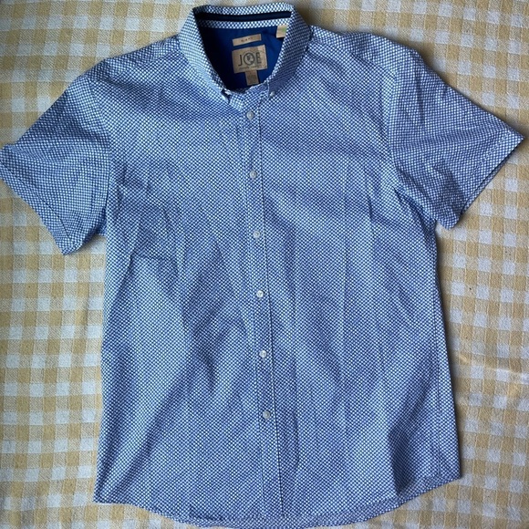 Joseph Abboud Blue and White Casual Button Down Shirt - Picture 1 of 2